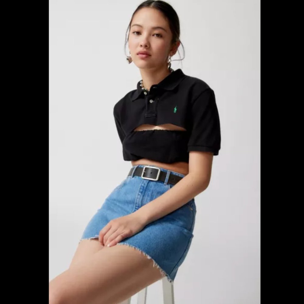 NWT Urban Renewal Remade Super Cropped Polo & Tube Top Set SMALL
